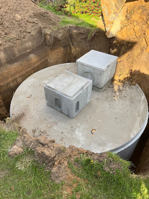 Betonwerken & regenputten — realisatie 3 door Libeer in Wevelgem